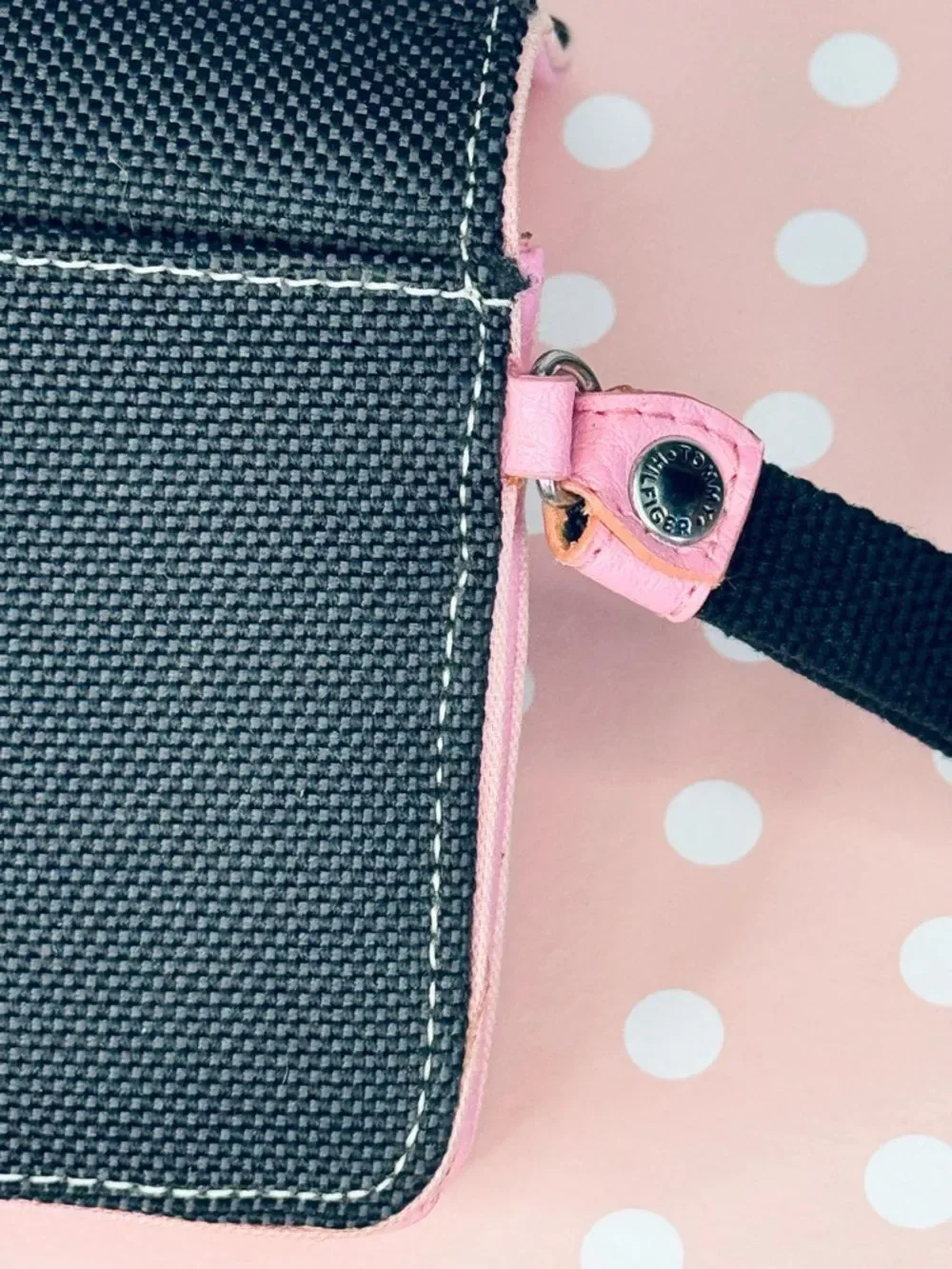 Tommy Hilfiger Black and Pink Women’s Wristlet Wallet